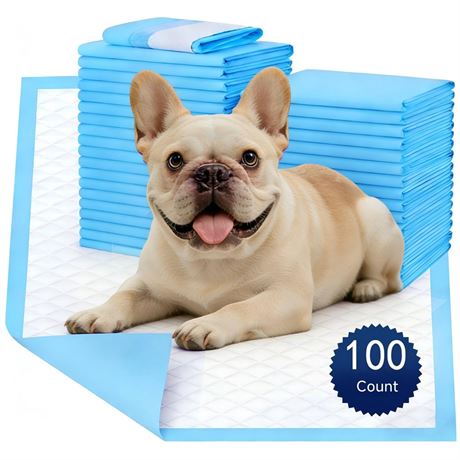 Woonono Puppy Pads Training Pads,Super Absorbent,M,13"X 18",100 Count