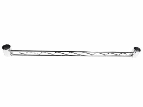 Nexel Hanger Rail for Wire Shelving, Chrome Finish,  6 pieces