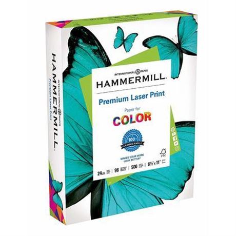 Hammermill Printer Paper  24lb Premium Laser Copy Paper  8.5x11  1 Ream 7 pack