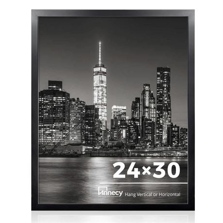 Annecy 24x30 Picture Frame Black（2 Pack）, 24 x 30 Picture Frame for Wall