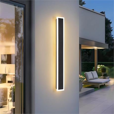 Outdoor Wall Sconce 35.4in Modern Outdoor Lights 18W LED Exterior Light Fixture