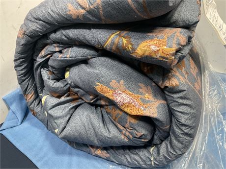 Floral Comforter Set, Birds Flowers Leaves and Branches Pattern Printed for Men