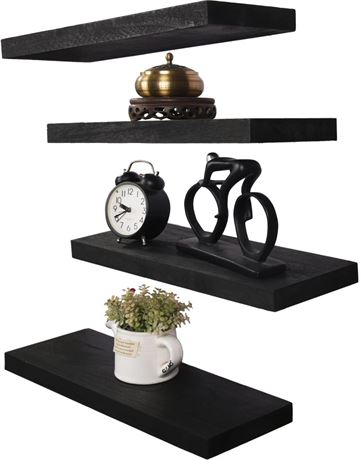 Rustic Wood Floating Shelves for Wall Decor Farmhouse Wooden Wall Shelf for