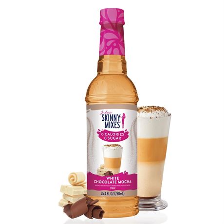 Jordan's Skinny Mixes Sugar Free White Chocolate Mocha Syrup, 25.4 Fl Oz