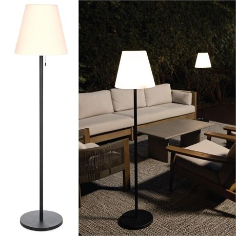 Outdoor Solar Floor Lamp with Bluetooth Speaker | 100% Solar Powered | Fully