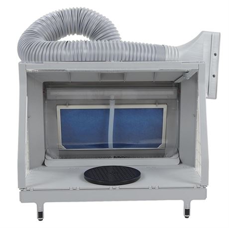 Waterfall Spray Booth with Adjustable Airflow, LED Lamp Lighting, Rotating