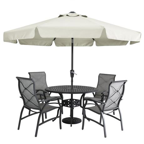 MASTERCANOPY Valance Patio Umbrella for Outdoor Table Market -8 Ribs (9ft,