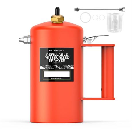 InoKraft Red Non-Aerosol Sprayer G1 - Pressurized Spray Bottle for