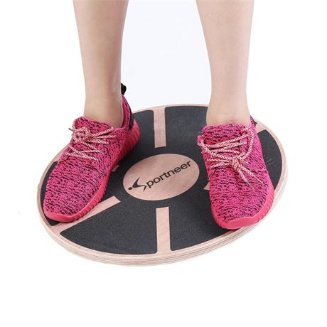 Balance Board, Sportneer Wooden Wobble Boards for Exercise, Gym, Stability