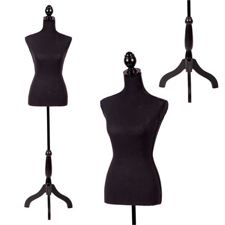 FDW Manikin 60”-67”Height Adjustable Female Dress Model Display Torso Body