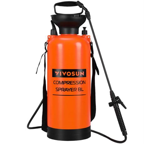 VIVOSUN 2-Gallon Pump Pressure Sprayer, Pressurized Lawn & Garden Water Spray
