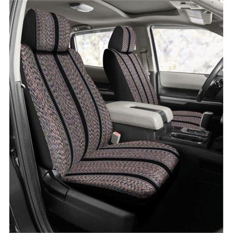 Auto Drive 2PC Truck Seat Cover Saddle Blanket  Woven Polyester Brown -