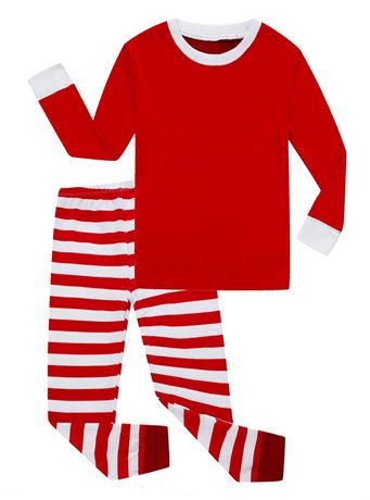 3 sets. Family Feeling Striped Boys /Girls 2 Piece Christmas Pajamas Set 100%