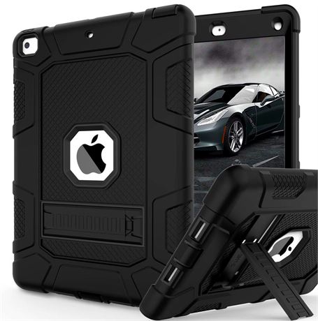 iPad Case, iPad  4 Case, Hybrid Three Layer Armor Shockproof Rugged Drop