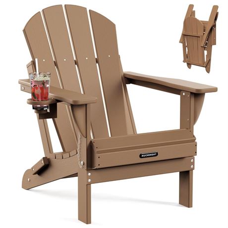 MUCHENGHY Folding Adirondack Chairs, Patio Chairs, Lawn Chairs, Outdoor Chairs,