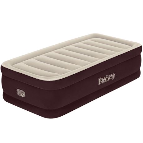 Bestway®  Maroon Tritech Airbed Twin 20" with Built-in AC Pump