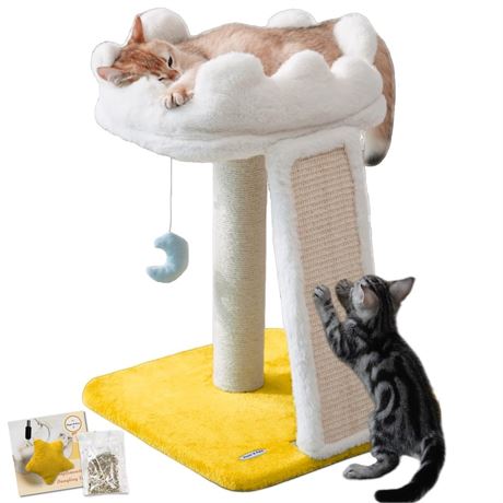 Happi N Pets Cat Tree, Cloud Cat Tower with Soft Bed, Cat Scratching Post & Pad