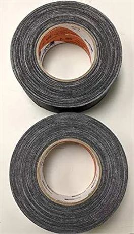 2-Rolls Shurtape P-628 Professional Grade - Gaffer's Tape Black 72 Mm W X 50 M L