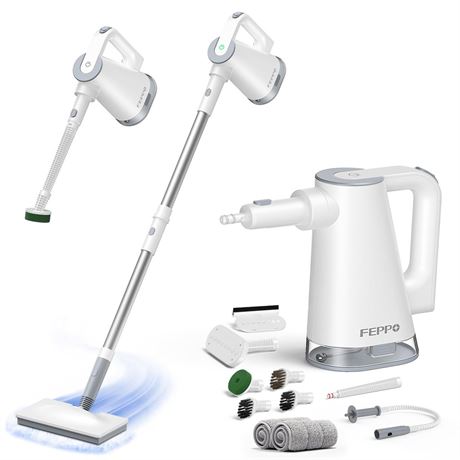 FEPPO Steam Mop with Detachable Handheld Steam Cleaner for Home and Floor