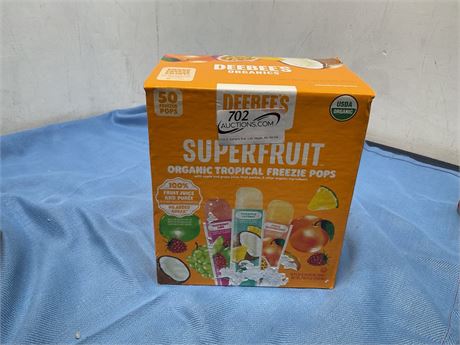 DeeBee's Organics Tropical SuperFruit Freezie Pops, No Added Sugars, No