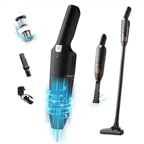 Handheld Vacuum Cleaners for Home,Cordless Stick Vacuum Cleaner 2-in-1;10-17Kpa