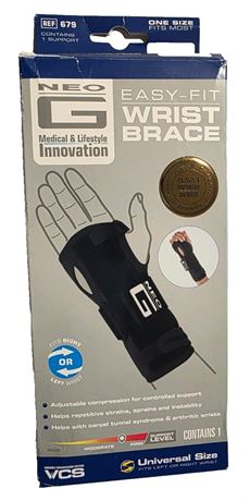 Neo G Universal Wrist Brace for Left or Right Wrist One Size Fits Most REF 679
