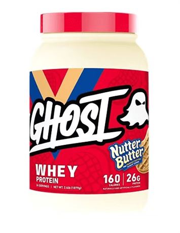 GHOST Whey Protein Nutter Butter (2.4 Lbs. / 26 Servings)