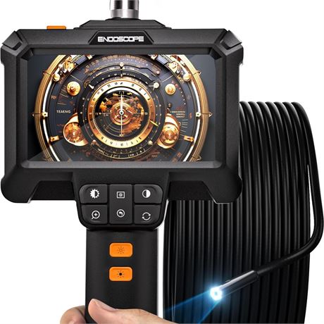 Endoscope Camera with Light - Borescope with 4.3" LCD Screen & 8 Adjustable LED