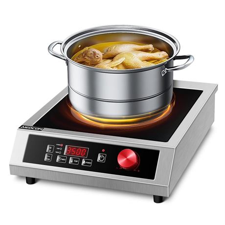 3500W 220V~240V Commercial Induction Cooktop, Powerful Electric Induction