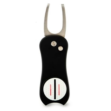 Athletic Works Spring-Assisted Golf Divot Tool with Magnetic Ball Marker –