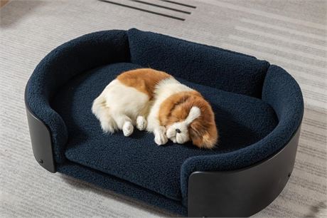 Dog Bed for Medium Dogs Unique Design - Cashmere Pet Bed with Rebound Foam,