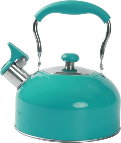 3-Miscellaneous Kitchen Ware Mainstays Teal 1.8 Liter Stainless Steel Whistling