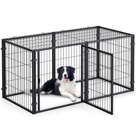 Heavy Duty Large Dog Crate, 48" L x 24" H, Dog Cage, Dog Kennel, Big Dog Crate