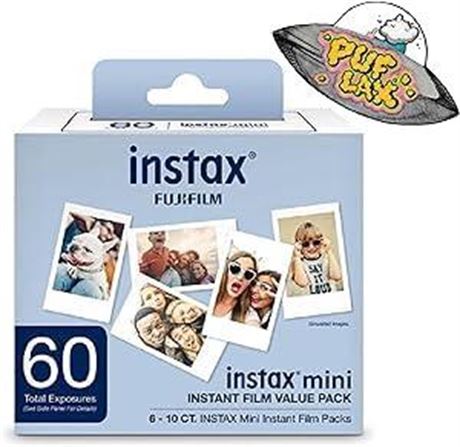 FUJIFILM Mini Instant Camera Film: 60 Shoots Total, Value Pack, (10 Sheets x 6)