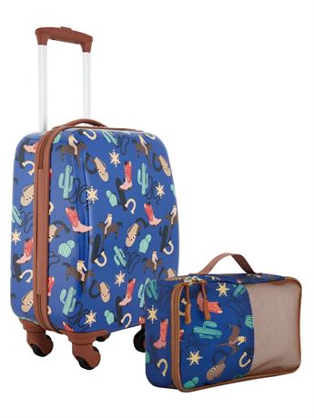 Wrangler Rodeo Kid's 2 Piece Hard-Side Spinner Luggage Set