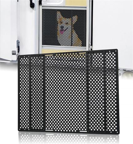 Aluminum Alloy RV Entry Screen Door Grille Adjusts from 22"- 31.5", Adjustable