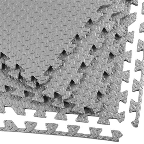 Xspec 3/8" Thick 100 sq. ft. (24 pcs) Gym EVA Foam Floor Mats (24" x 24") |