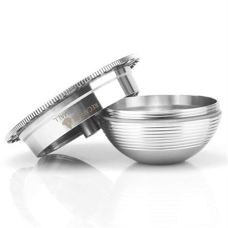 Stainless Steel Reusable Vertuo Coffee Capsule, Metal Refillable Coffee Pod