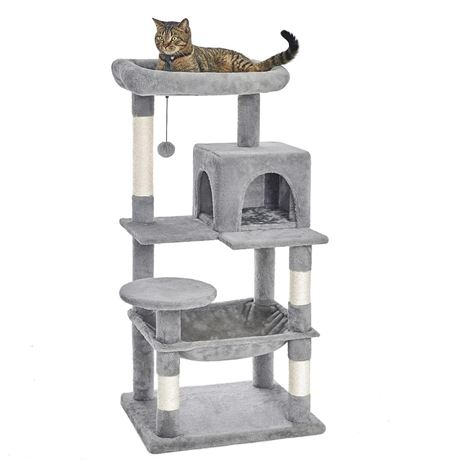Cat Tree, Cat Tower, 46.5 Inches, Cat Activity Center with Large Square