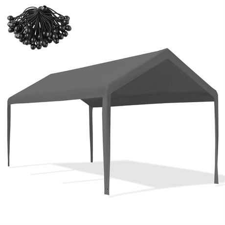 Mergrim 10' x 20' Carport Canopy Replacement Cover with 50 pcs Ball Bungees,