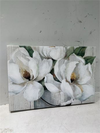 COURTSIDE MARKET Shiplap Magnolias Gallery Canvas Wall Art