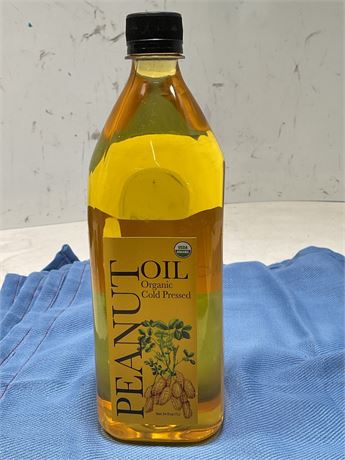 Daana Peanut Oil: CERTIFIED USDA ORGANIC, EXTRA VIRGIN, COLD PRESSED (34 Fl oz)
