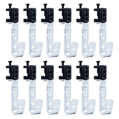Heavy Duty 3/4" Cable Support J Hooks with Beam Clamp for Wire Management,