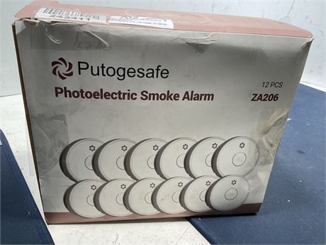putogesafe new 12 pack Fire Alarms Smoke Detectors, Smoke Alarm Battery Operated
