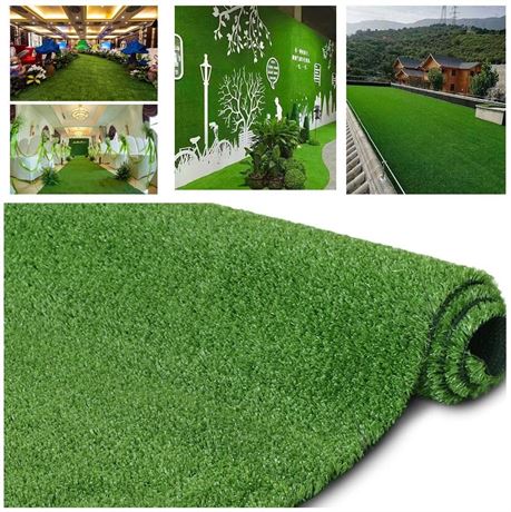 Petgrow Artificial Grass Turf Lawn 12x2,Economy Indoor Outdoor Synthetic Grass