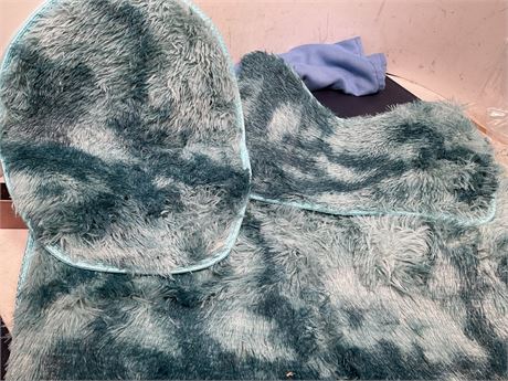 potrochi Bathroom Rug Sets 3 Piece with Toilet Lid Cover and Rug Set Combo,