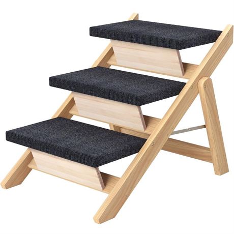 Pet Stairs/Steps, Medium Dogs Steps for High Beds, Sofa, Couch, Car, 2-in-1