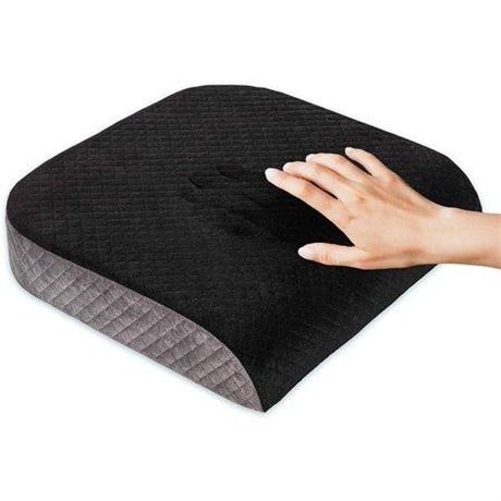 Kolbs Large Seat Cushion | Stylish Plush Velvet Cover | Large Memory Foam Seat