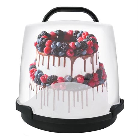 3-Tier Party Cake carrier, Cupcake Holder with Lid and Handle for Transport