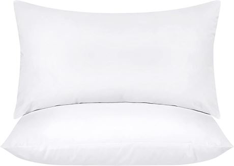 Utopia Bedding Throw Pillows Insert (Pack of 2, White) - 12 x 20 Inches Bed and